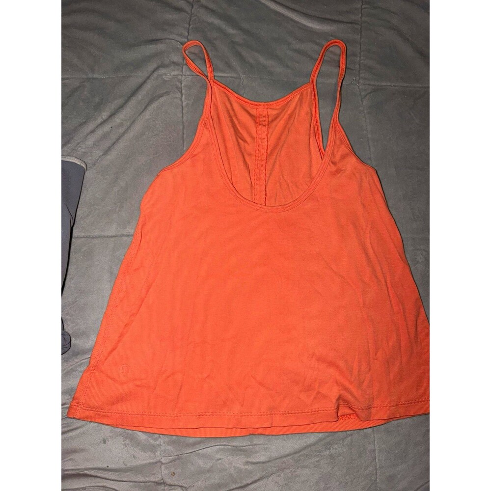 Women's orange lululemon tank top sz 4
